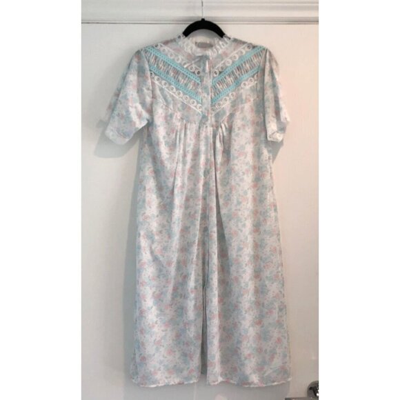 Vg Danni Nightgown Housecoat Pignoir Set Size Small Lace Short Sleeve USA Robe - Picture 3 of 9